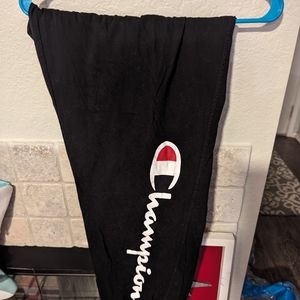 Champion Men's Size Large Light Blue Script Joggers Sweatpants Drawstring XLT